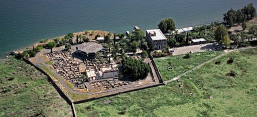 Aerial view of the remains of the home of Simon Peter